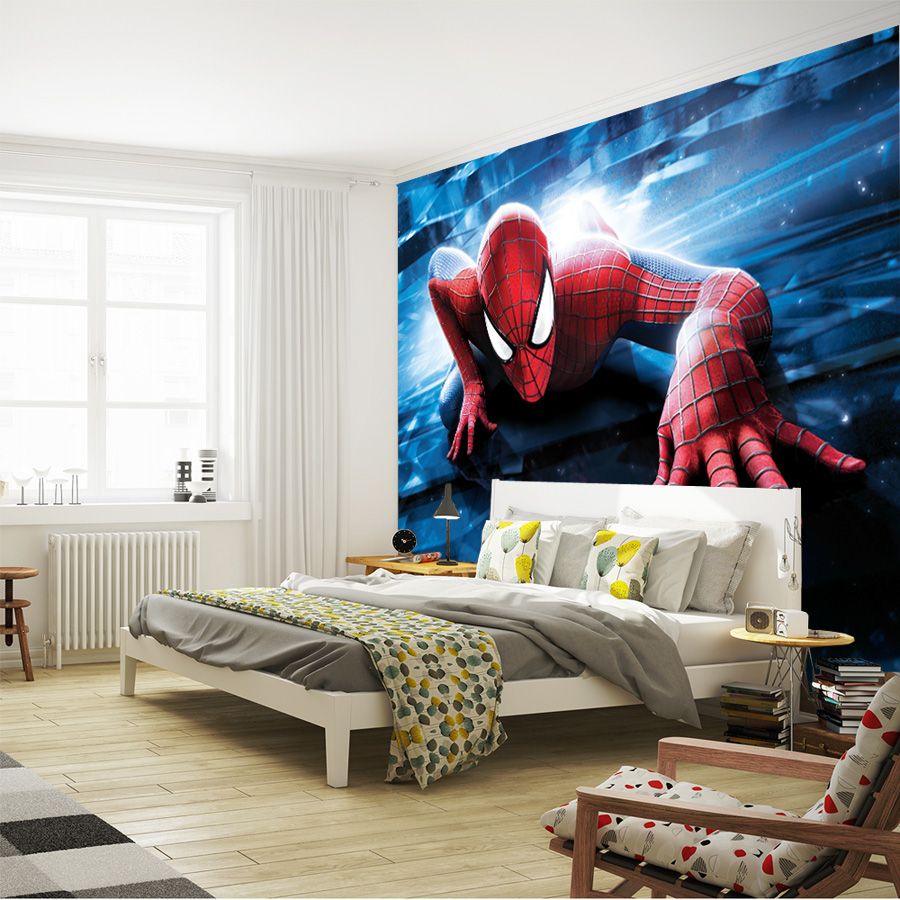 Grosshandel Erstaunliche Spider Man Foto Wallpaper Avengers Superheld Wallpaper Benutzerdefinierte 3d Wandbild Kinder Jungen Schlafzimmer Wohnzimmer