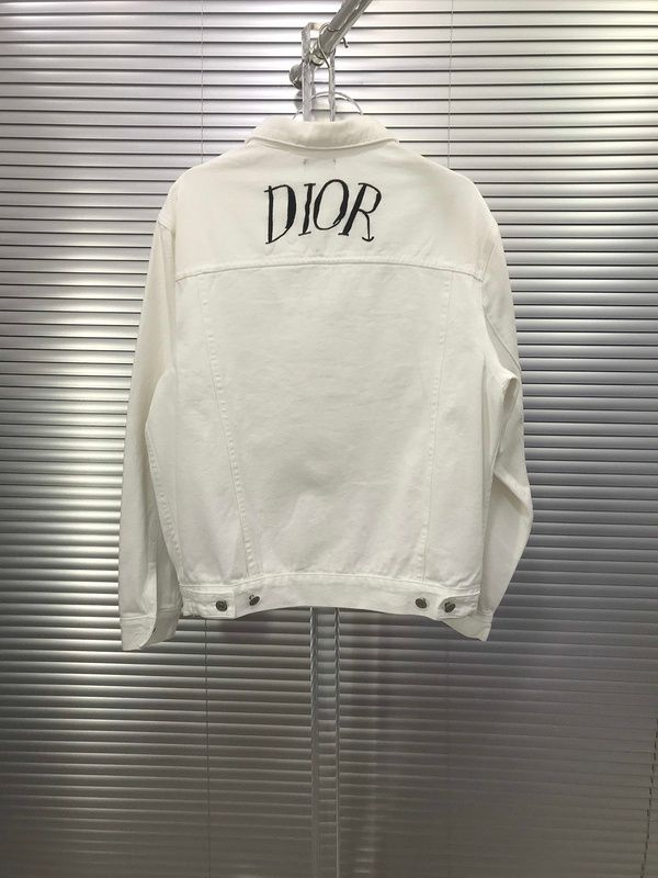 dior jean jacket white