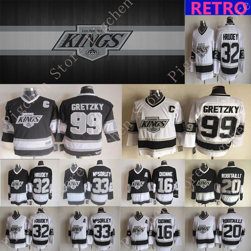 2021 Los Angeles Kings Vintage Version Jerseys 99 GRETZKY 32 HRUDEY 33