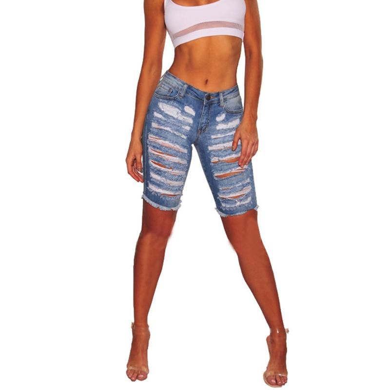 denim shorts womens knee length