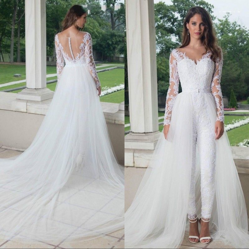 long sleeve jumpsuit wedding