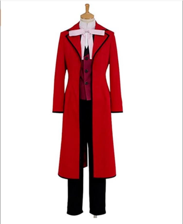 Black Butler Kuroshitsuji Shinigami Jack Ripper Grell Sutcliff Cosplay Costume