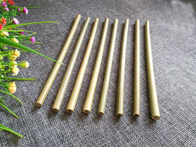 Green Bamboo Straw 20cm