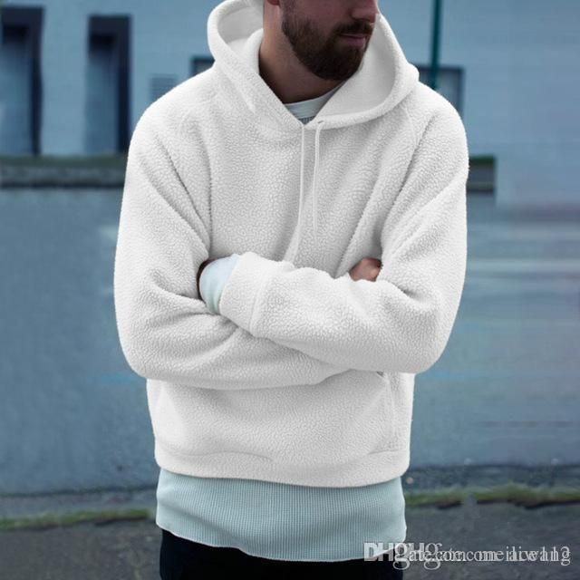 mens teddy fleece hoodie