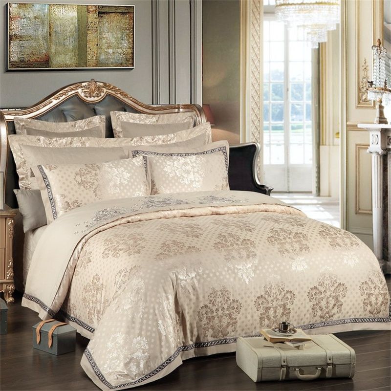 Floral Jacquard Bedding Set Queen King Size 200 230 220 240 Duvet