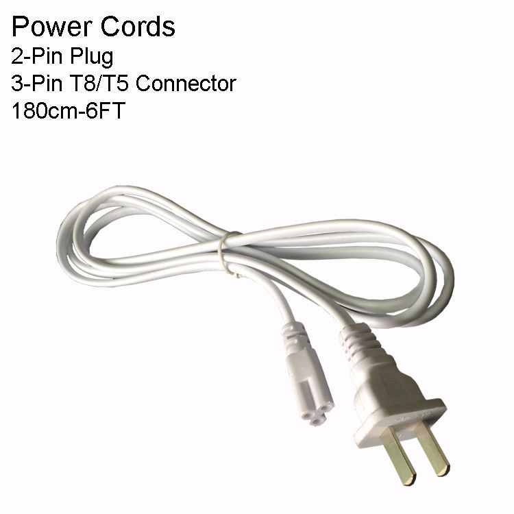 6FT 2PIN US Power Cords Without Switch