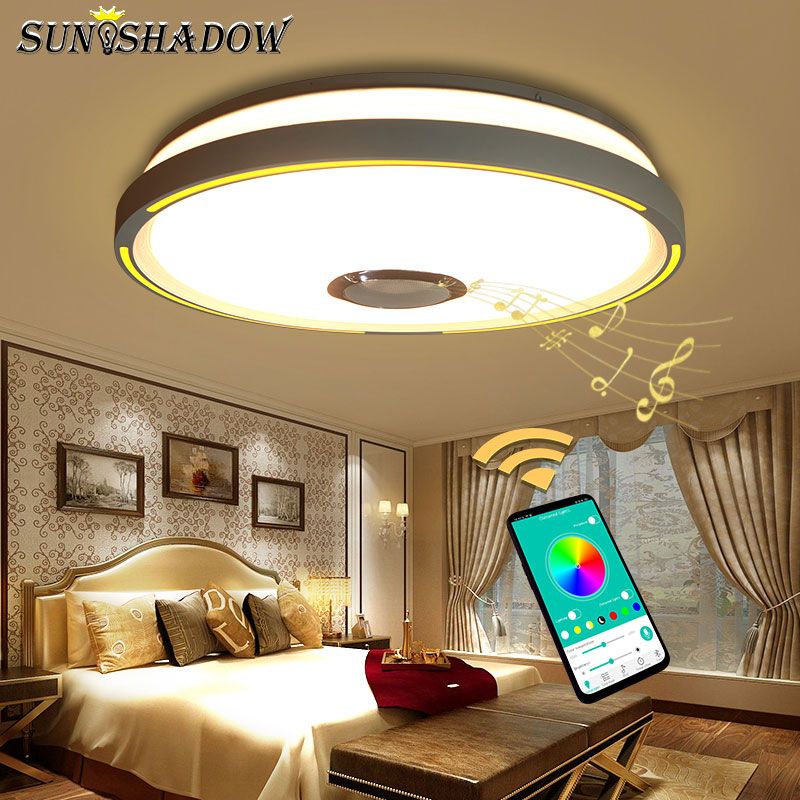 Cilalar Icin Modern Led Avize Oturma Odasi Yatak Odasi Lampara Techo Led Tavan Avizeler Aydinlatma Bluetooth Kontrolu Ile Lamba Avize Aydinlatma Armaturu Modern Led Avizeled Avize Aliexpress