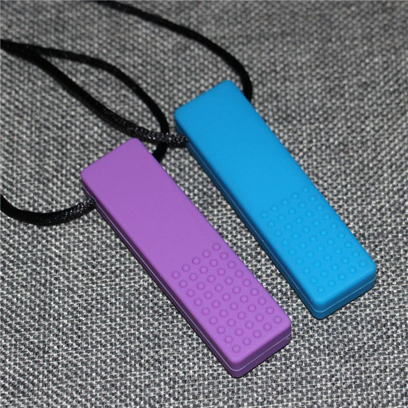 New Autism Chew Necklace Sensory Toys for Autism Chewy Silicone Brick Teether..