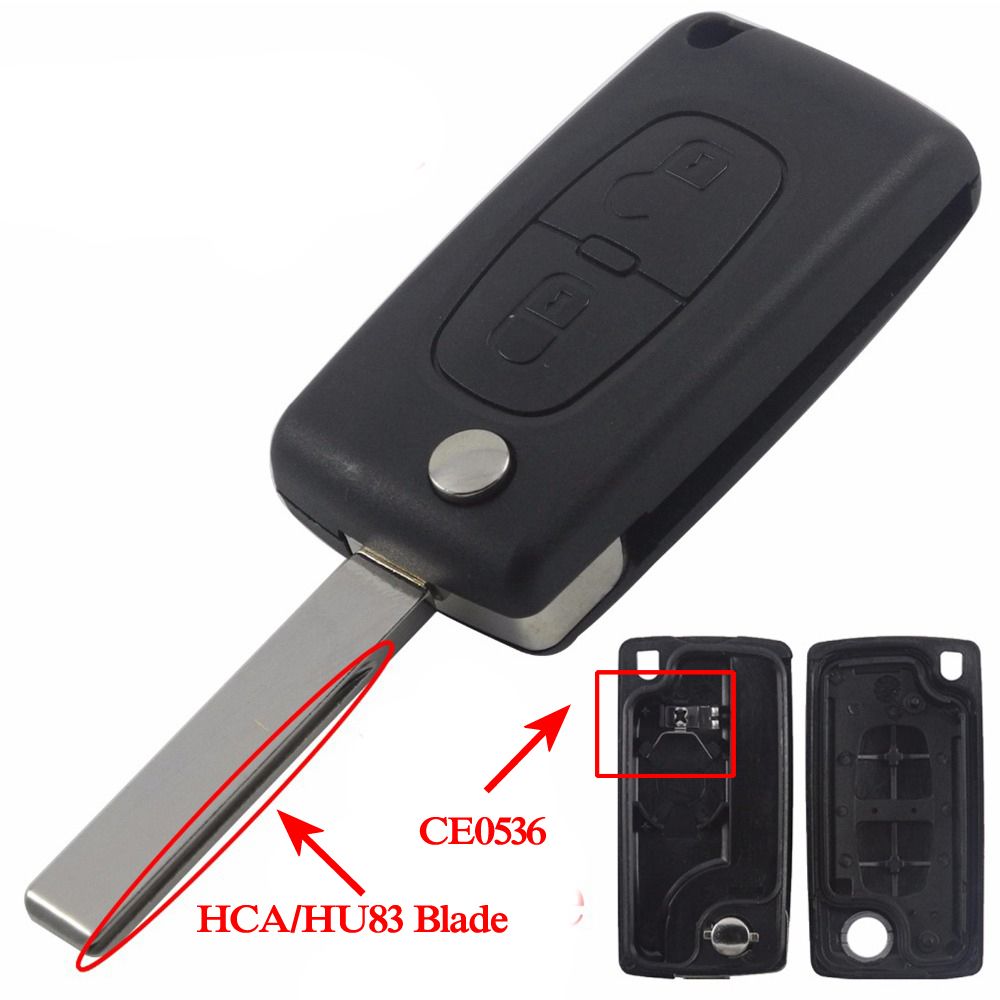 New Replacement Car Remote Key Fob Shell Case For Citroen C2 C3 C4 C5 C6 C8