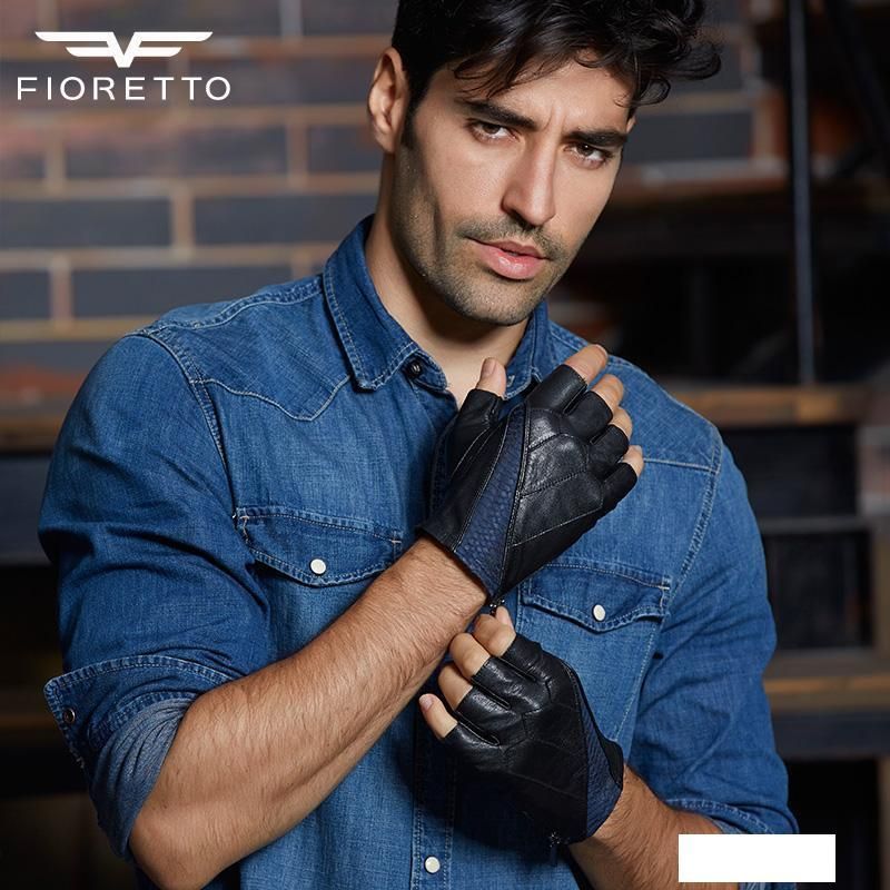 Fingerless gloves mens fashion Clearance