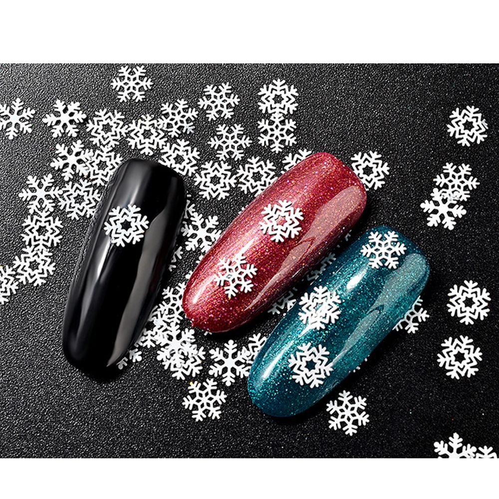 Disegni Di Natale Nail Art.Acquista 1 Scatola A Forma Di Fiocco Di Neve Nail Art Sticker Dazzling Misto 3d Paillettes Bianco 3 Disegni Del Chiodo Di Diy Decalcomanie Della Decorazione Di Arte Di Natale A 2 95