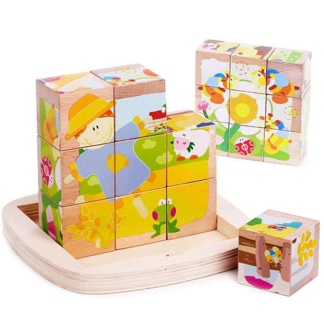 wooden cube toy baby