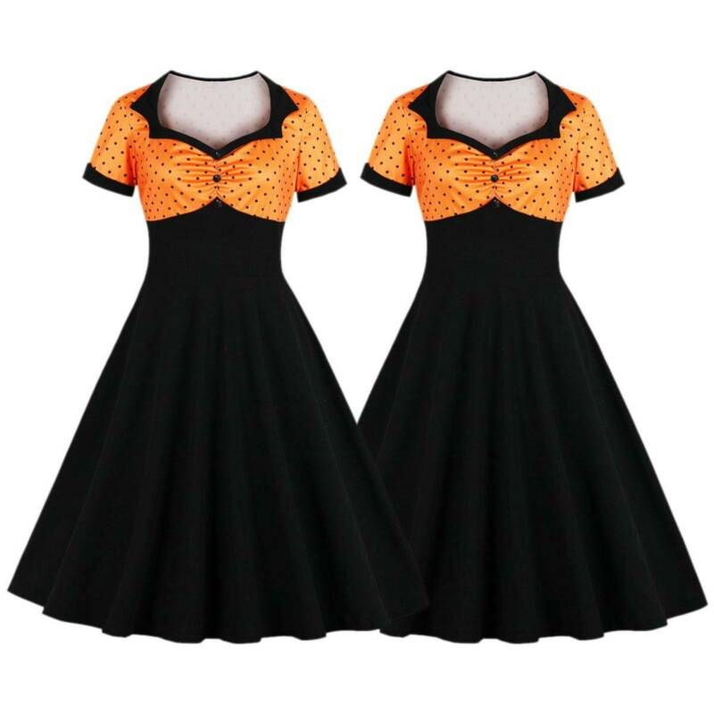 Womens 50s Vintage Lace Retro Rockabilly Party Beach Evening Swing Skater Dress Womens 50s Vintage Lace Retro Rockabilly Party Beach Evening Swing Skater Dress