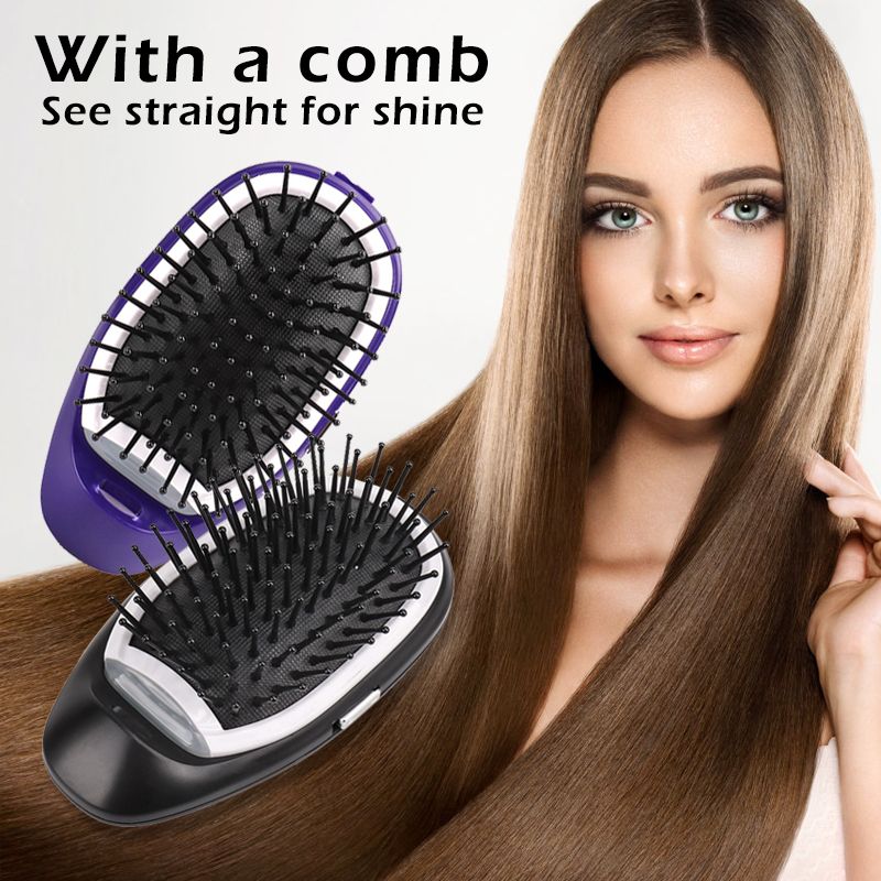 portable electric ionic hairbrush