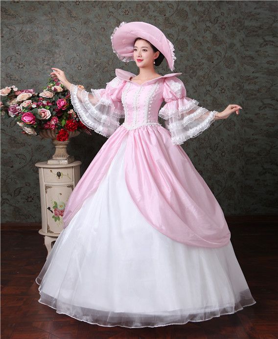 Real Pink Lace Flare Sleeve Rococo 