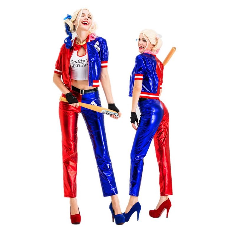 Compra El Suicidio Fase Libre Del Envío De Escuadrones Damas Harley Quinn  Disfraces Cosplay Adulto De Halloween Trajes Pequeños Feos Camiseta Guantes  Coat Pantalones Barato | Entrega Rápida Y Calidad | Es.Dhgate