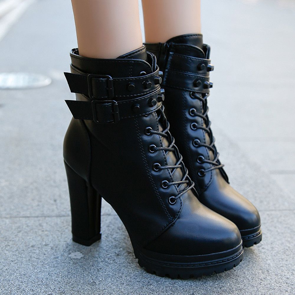 casual high heel boots