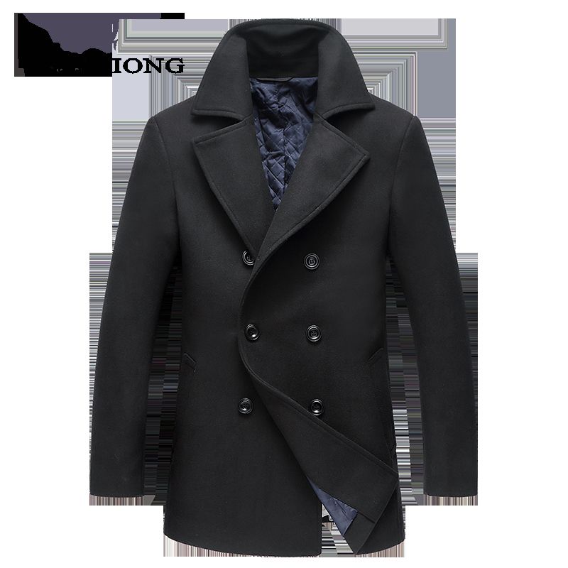 Winter Wool Jacket Men Extra Long Mens 