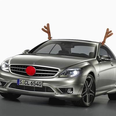 Christmas Gift Reindeer Antlers And Red Nose Car Kit Christmas Fun