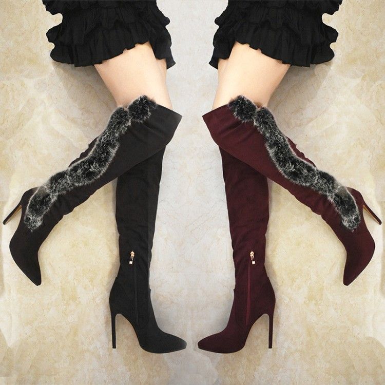 soft suede knee high boots