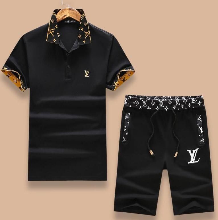 polo shirt and jogger pants