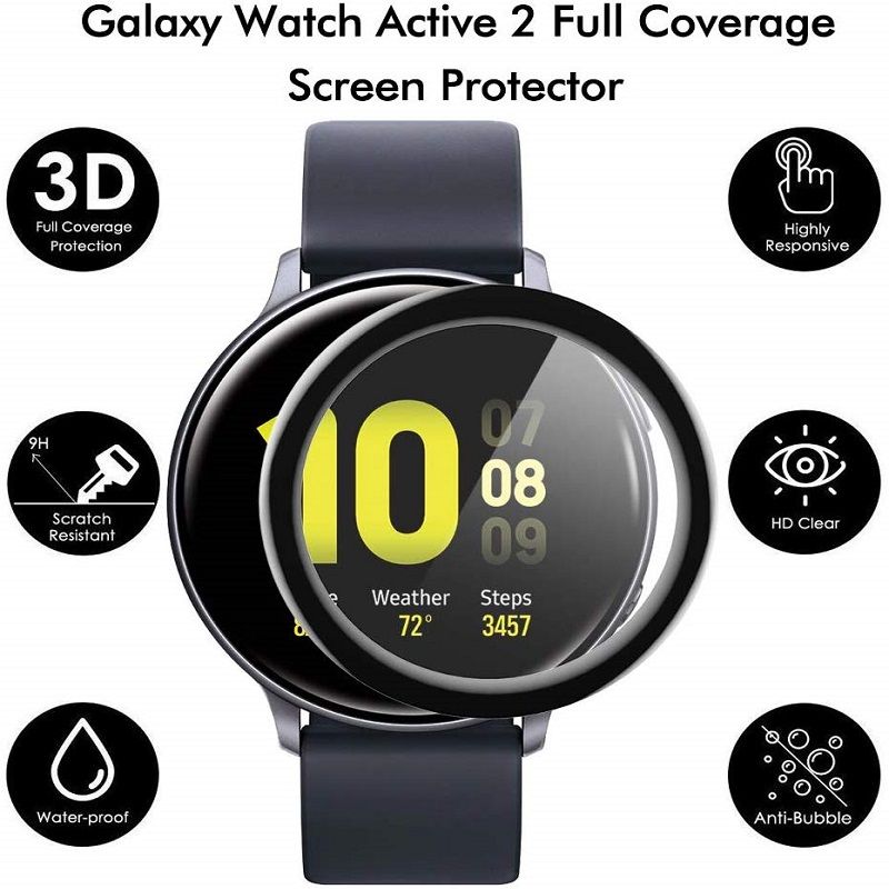liderazgo capacidad Increíble Vidrio Para Samsung Galaxy Watch Active 2 44mm 40mm / 46mm / 42mm Gear S3  Frontier / S2 / Sport 3D HD Protector De Pantalla De Película Completa  Active2 De 0,38 € | DHgate