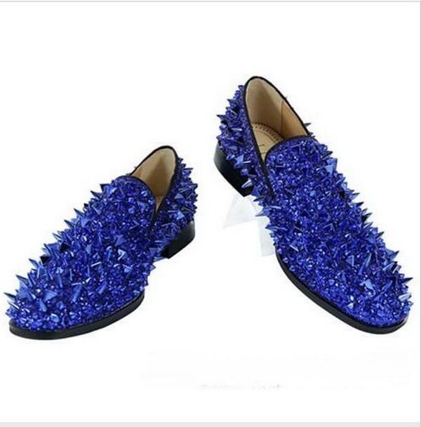royal blue designer loafers
