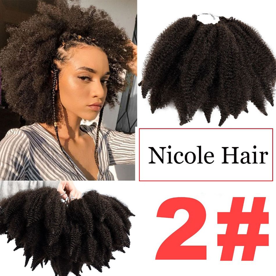 2019 14roots Pack 8 Inch Crochet Marley Braids Brown Hair Soft