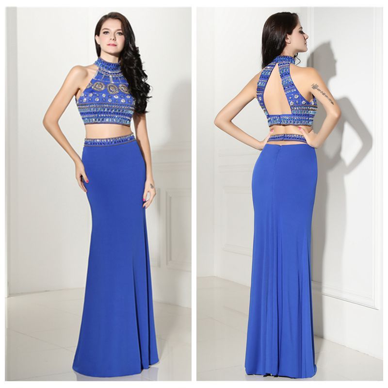 tight blue prom dresses