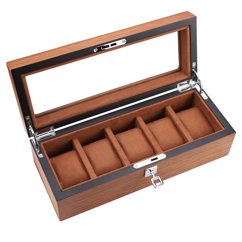 Hengrc 5 Grids Wooden Watch Box High Quality Rectangular Watch Case Ladies Jewelry Box Cheap Watch Case Luxury Watch Cases From Glioner 81 93 Dhgate Com