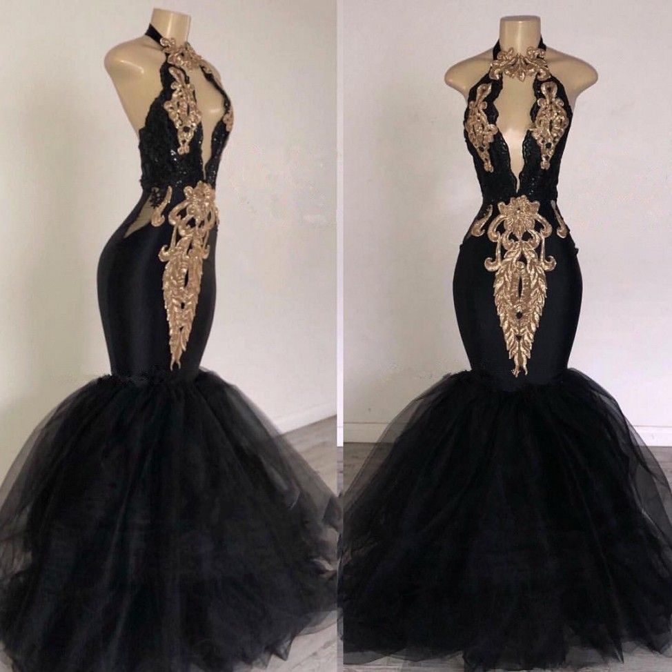 black 80s prom dress