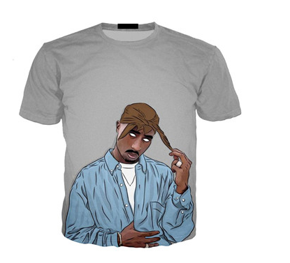 Fashion Men//Women Anime Biggie Smalls 2Pac 3D Print Casual T-Shirt Short Sleeve