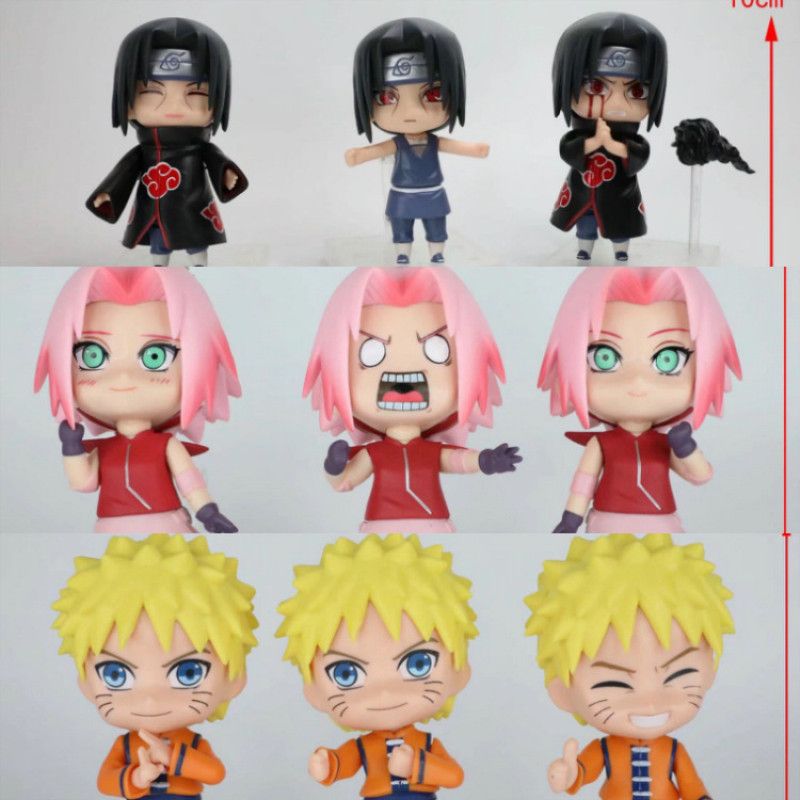 Full Set Naruto0 Figure Model Hatake Kakashi Uchiha Itachi Uchiha Sasuke Doll