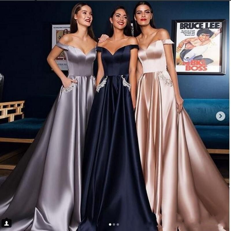 navy and rose gold bridesmaid dresses