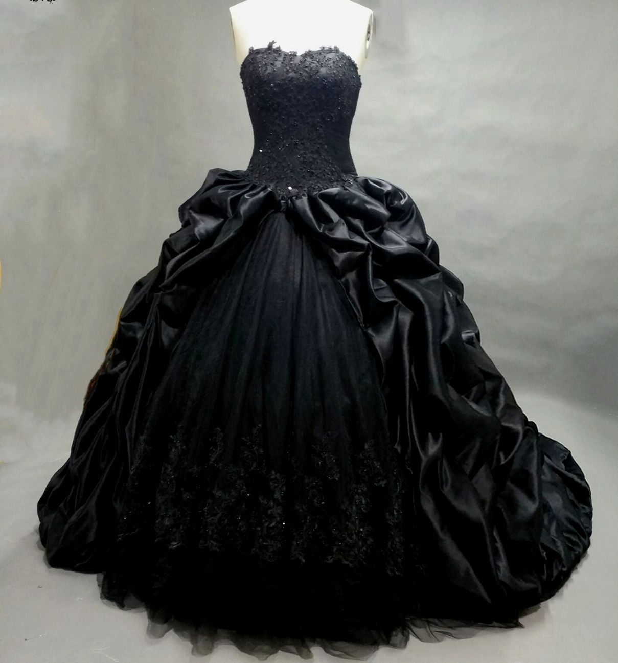 Ball Gown Princess Gothic Black Wedding ...