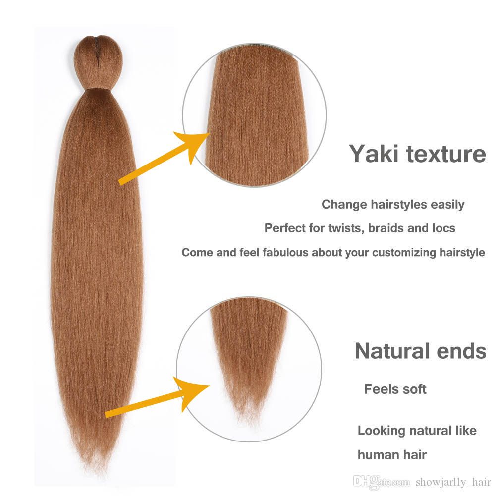 Pre Stretched Braiding Hair Synthetic Hair Extensions Fiber Crochet Braids Itch Free Yaki Straight Ez braids Pre Stretched Braiding Hair Synthetic Hair Extensions Fiber Crochet Braids Itch Free Yaki Straight Ez braids