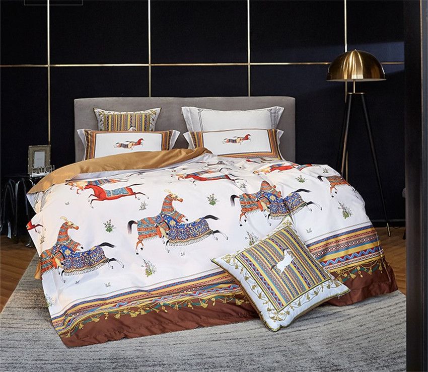 Digital Printing Horse Design Bedding Sets 100s Cotton Horse Design Bedding Sets 100s Cotton