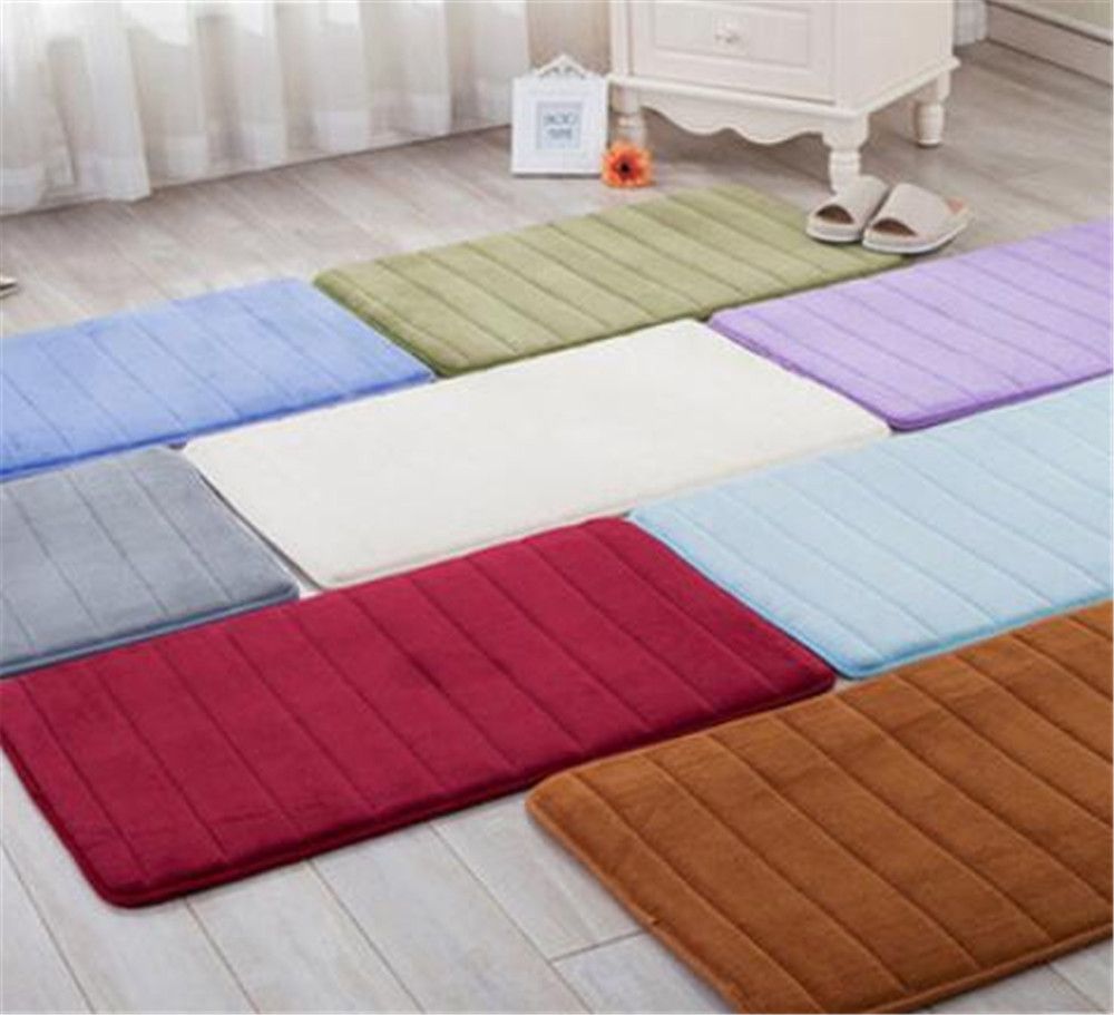 New Textiles 40 60cm Bath Mat Bathroom Carpet Water Absorption Rug Shaggy Memory Foam Bathroom Mat Kitchen Floor From Santi 1 72 Dhgate Com
