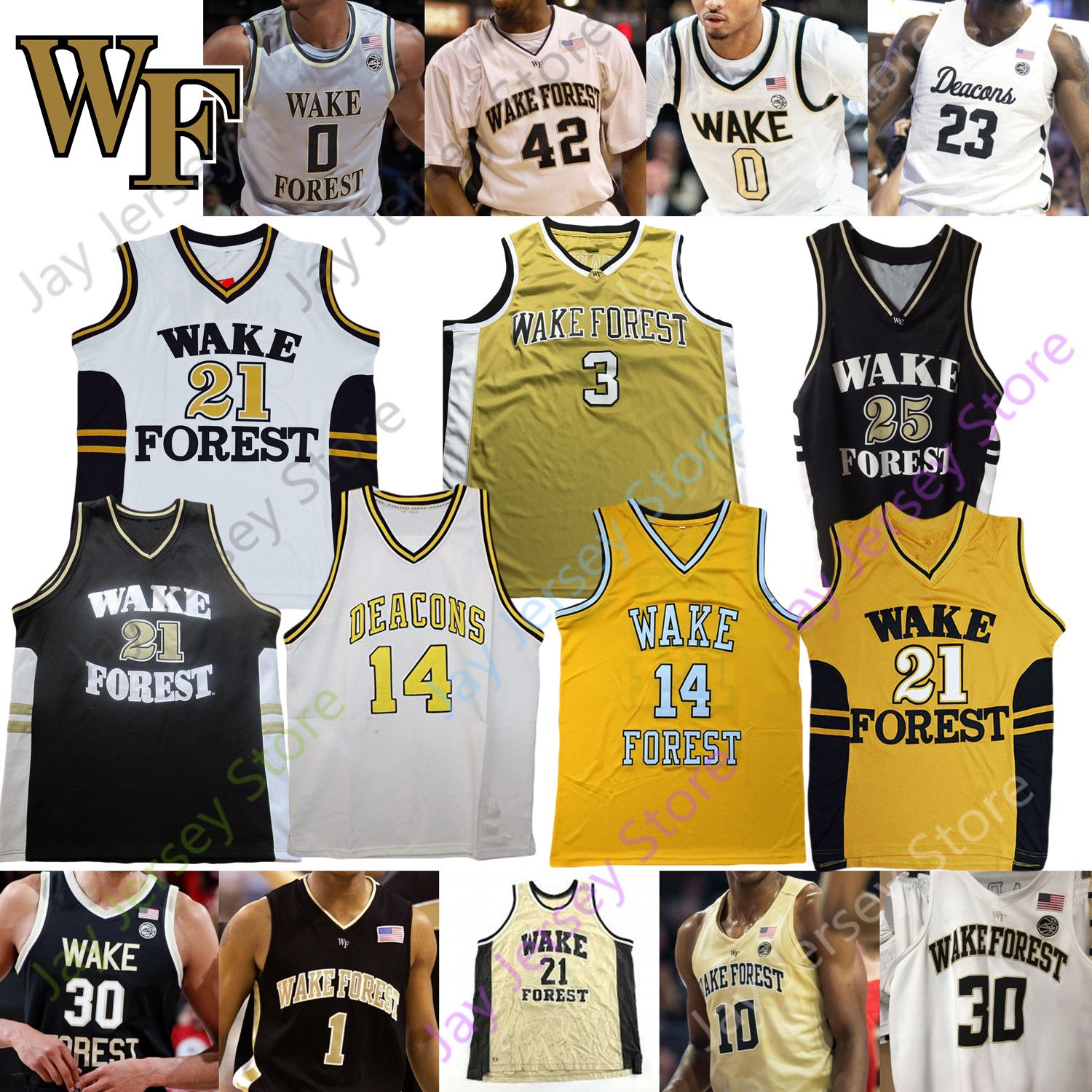 muggsy bogues wake forest jersey