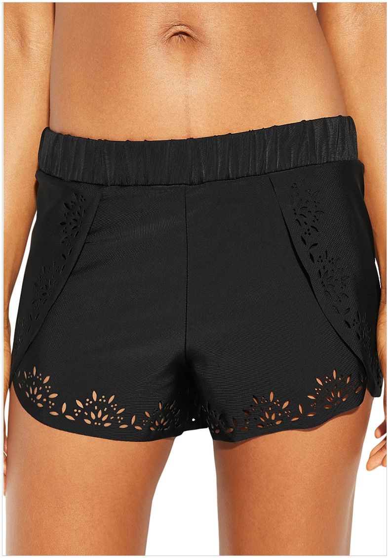 high waisted swim shorts womens