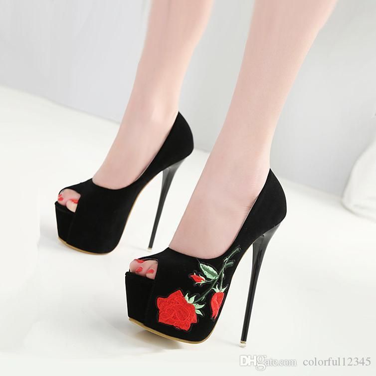 floral platform shoes