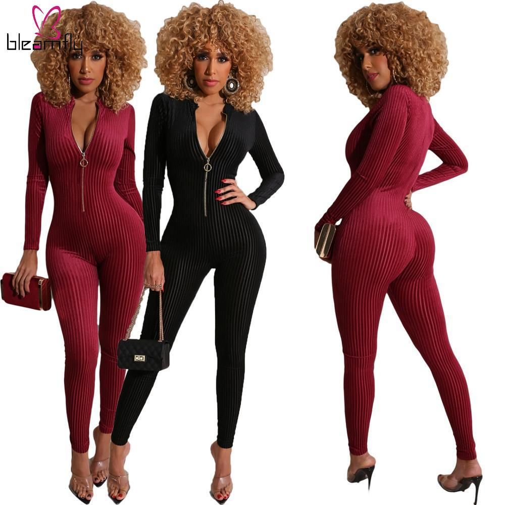 velvet bodycon jumpsuit