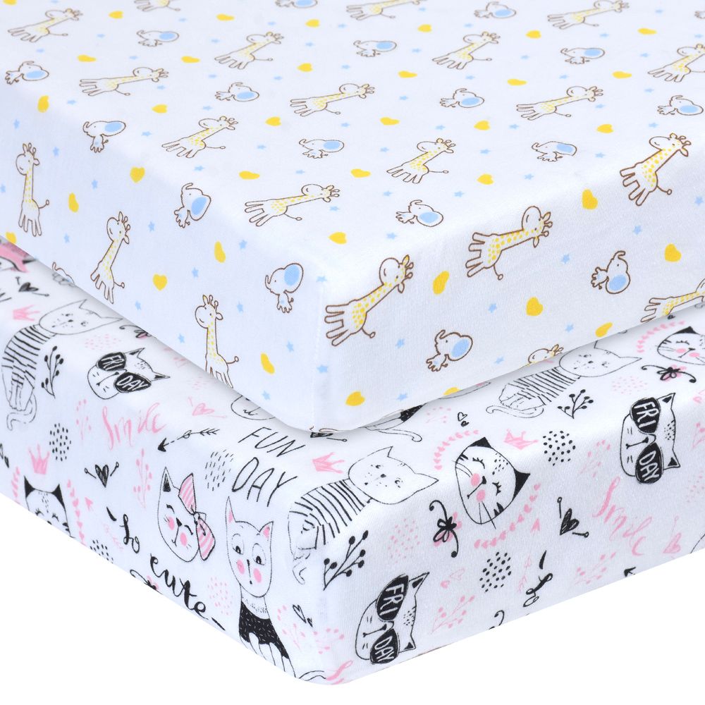 Stretchy Fitted Crib Sheets Portable Crib Mattress Topper For Baby