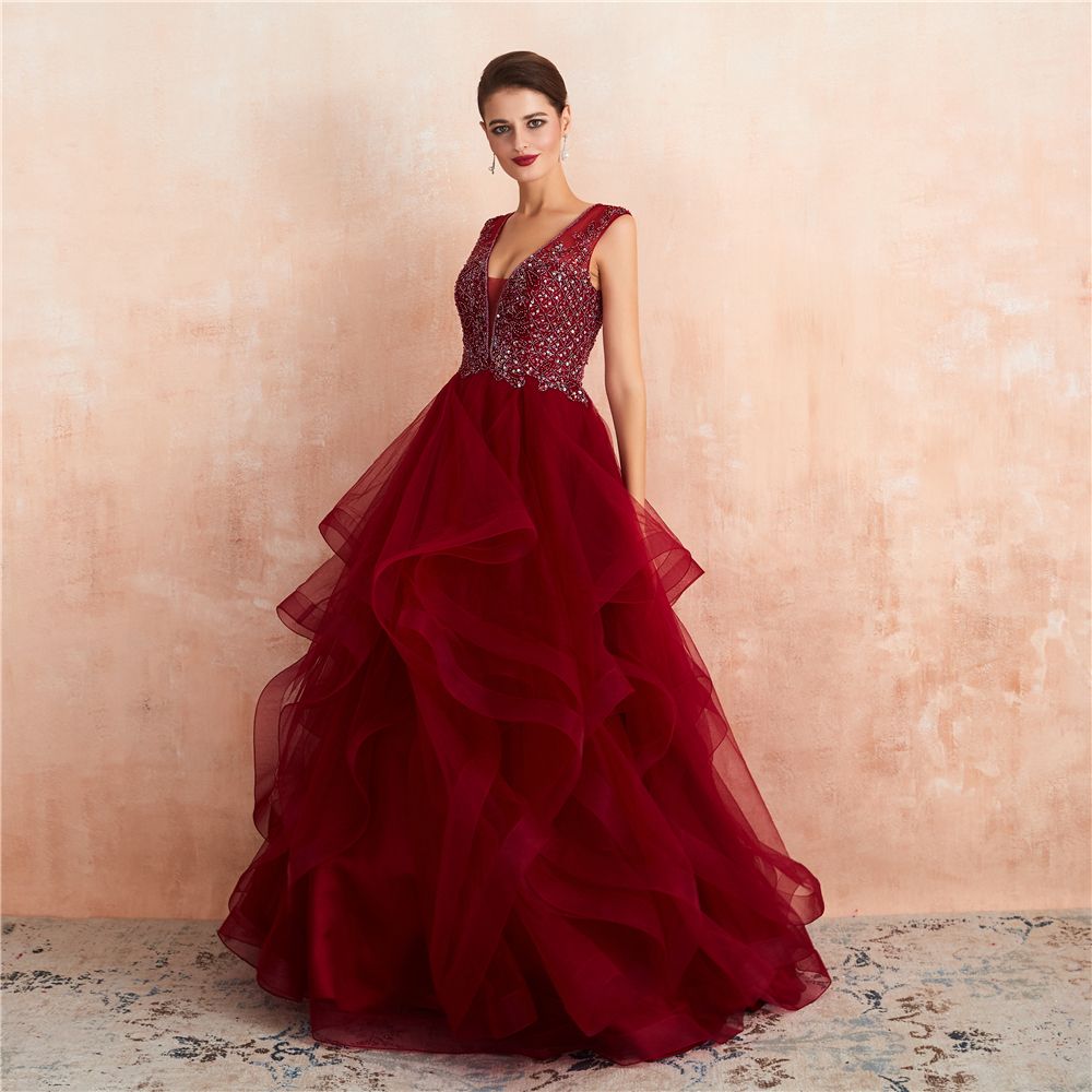 red evening gown designs