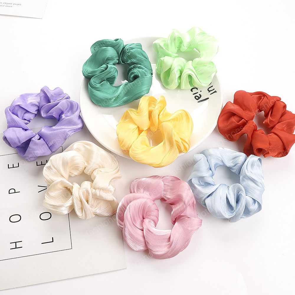 Cute Hair Scrunchies Women Rubber Hair Ties Silk Scrunchie Plain Haar  Elastiekjes Girls Gumki Do Wlosow Elastic Hair Accessories From  Fashionclothingshoes, $0.56 | DHgate.Com