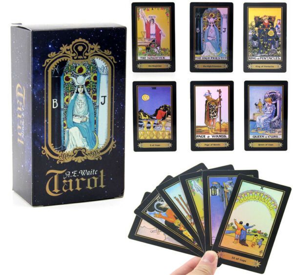 Satin Al Tarot Kart Guverte Vintage Renkli Kutu Gelecek Soylemek Oyun 78 Kart Rider Waite Yenilik Oynama Kartlari Tl57 95 Dhgate Comda
