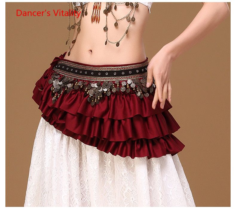ETHNIC TRIBAL GYPSY BELLY DANCER HAREM Women BELT SASH with TASSELS One Size New 