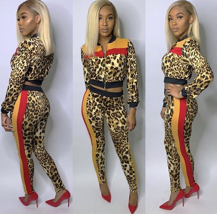 leopard print tracksuit
