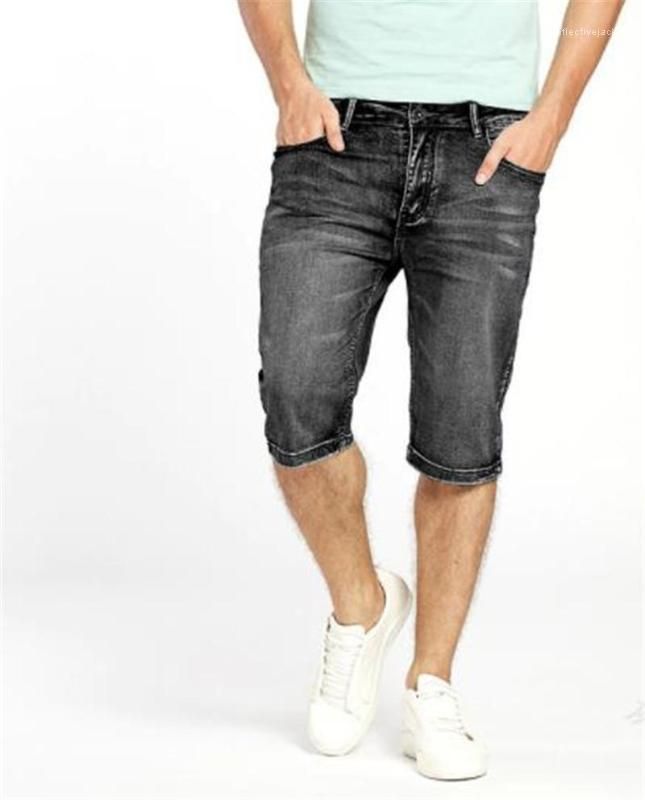 Compra Pantalones Vaqueros Mediados De Cintura Regular La Cremallera  Modernos Para Hombre Jeans Delgado Masculino Ropa Informal Para Hombre  Recto Del Tubo De Longitud De La Rodilla Barato | Entrega Rápida Y