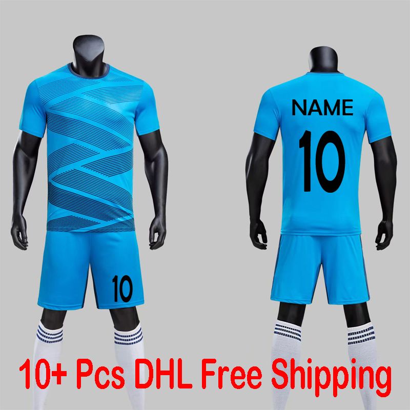 NUEVO 2019 20 Juegos de jersey de fútbol color azul para hombre PUEDE personalizar